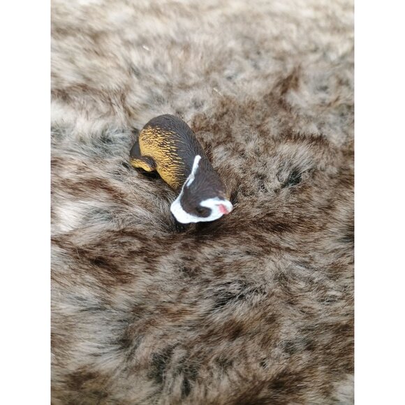 Miniature Ferret Figurine Brown & White Hand-Painted‎ Collectible Toy Animal - Picture 3 of 5